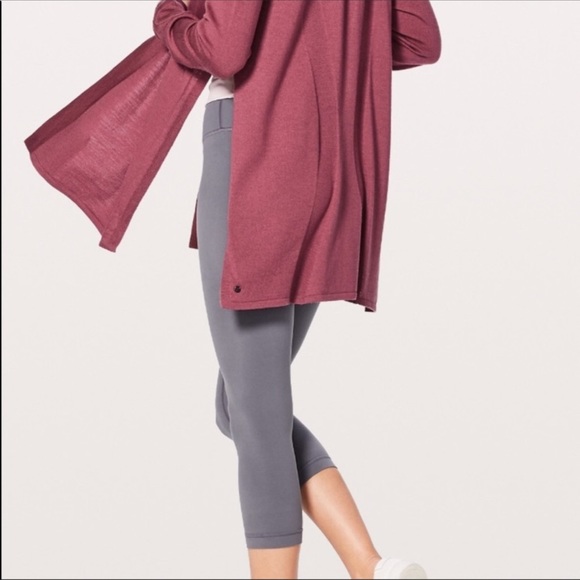 Lululemon.Merino wool Blissful Zen Sweater Slits open cardigan sweater Cashlu 6 - Picture 2 of 16